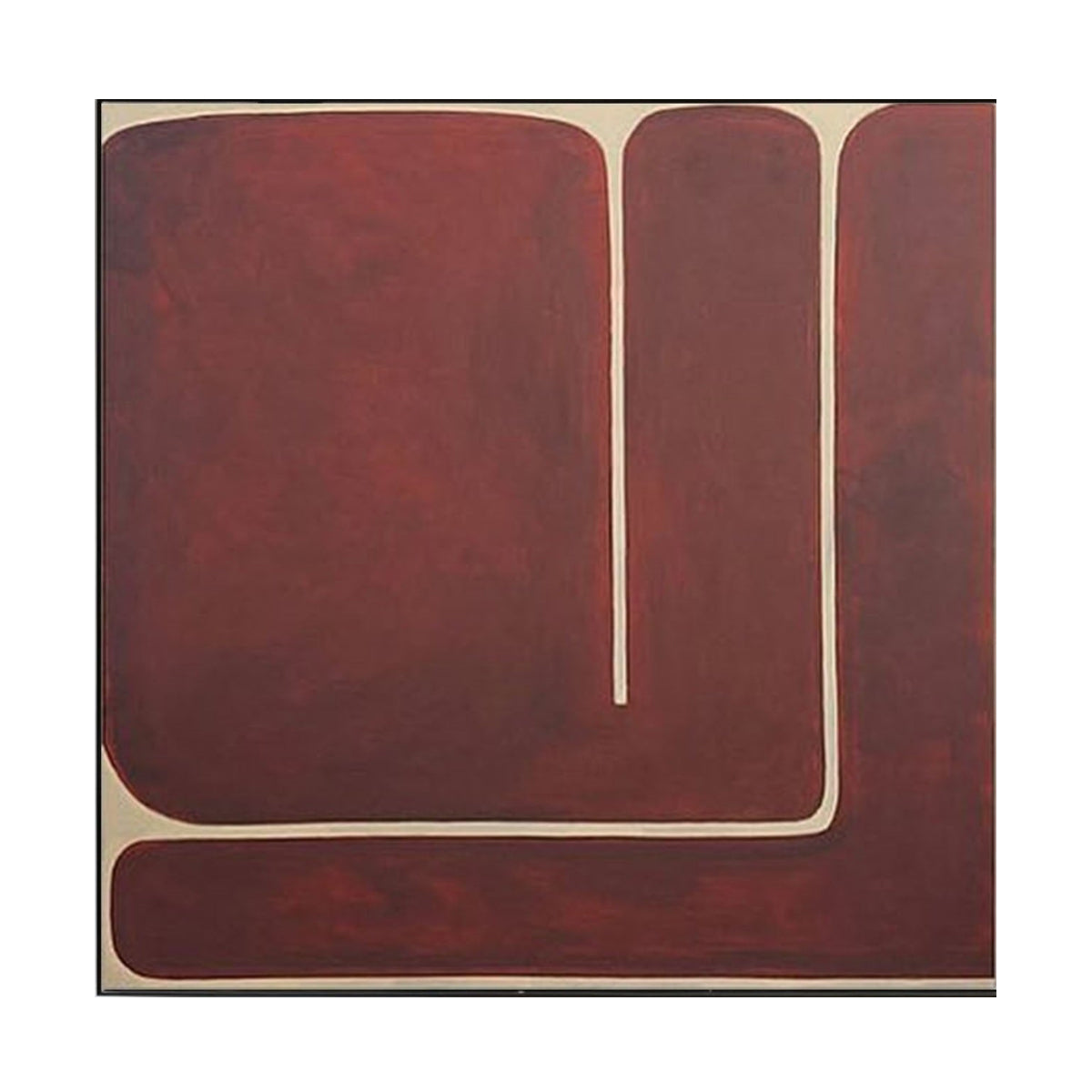 Crimson Pathway Modern Abstract Painting