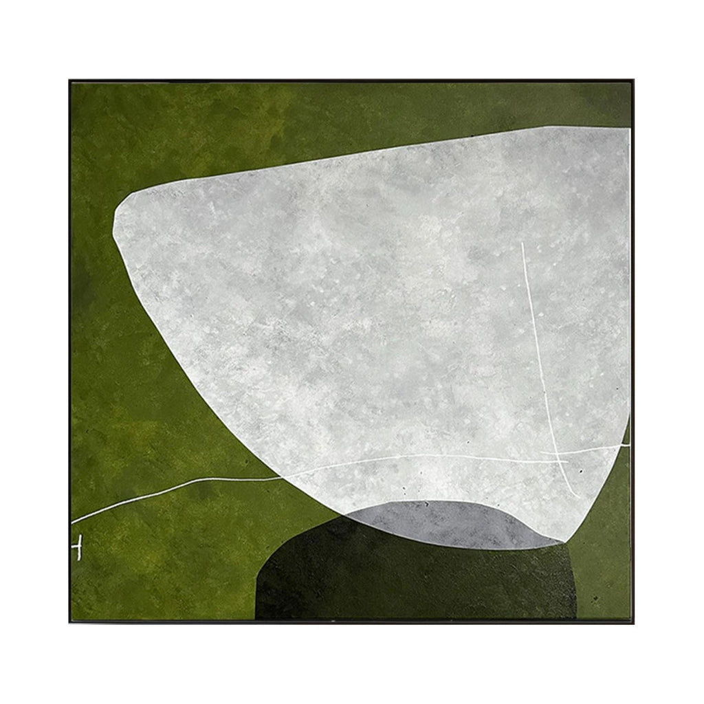 Olive Stillness Abstract Painting