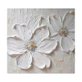 Ivory Petal Whisper Floral Abstract Painting
