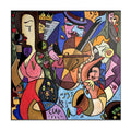 Midnight Jazz Carnival Abstract Painting
