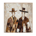Cultural Bond – Textured Figurative Painting in Earth Tones