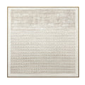 Ivory Rhythm Grid Textured Painting