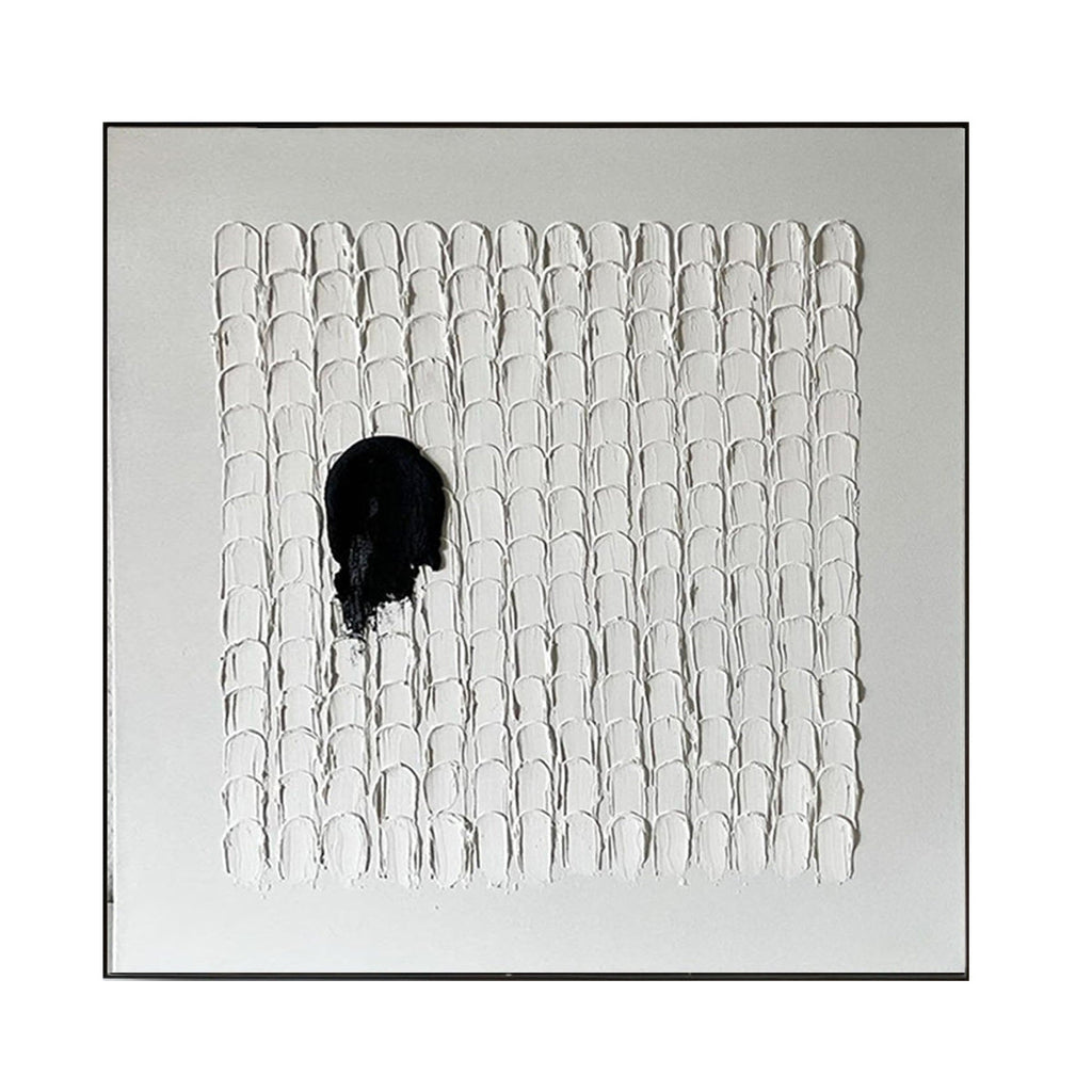 Monochrome Contrast Minimal Texture Painting