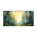 Sunlit Green Haven Forest Painting