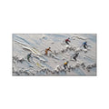 Powder Rush – Skiers Textured Winter Painting