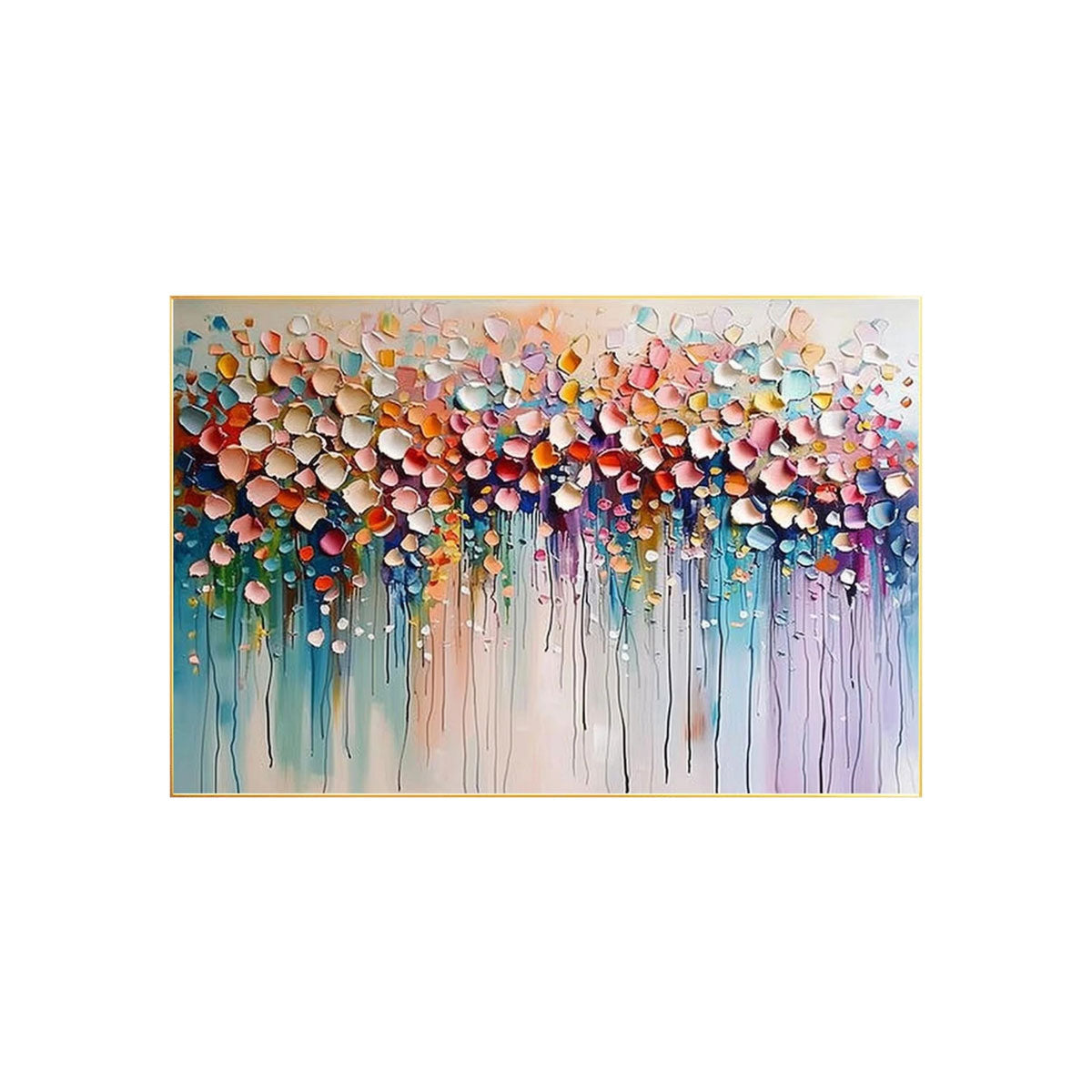 Petal Rain Pastel Abstract Painting
