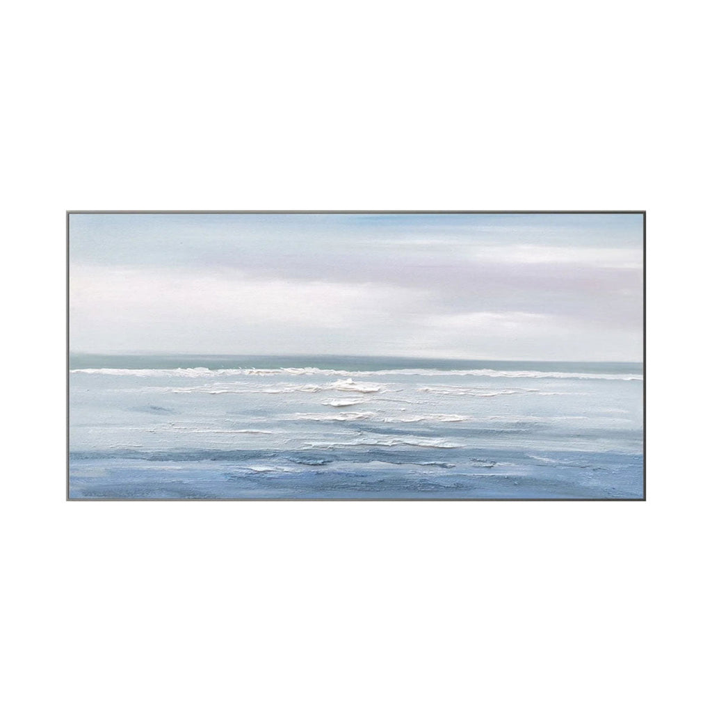 Silent Horizon Blue Seascape Painting
