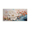 Azure Petal Harmony Floral Abstract Painting