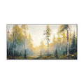 Golden Mist Forest Landscape Painting
