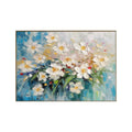 Morning Light White Floral Abstract Painting