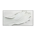 Silent Wave White Textured Abstract Painting