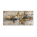 Golden Horizon Neutral Abstract Painting