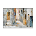 Textured Mediterranean Cityscape Painting