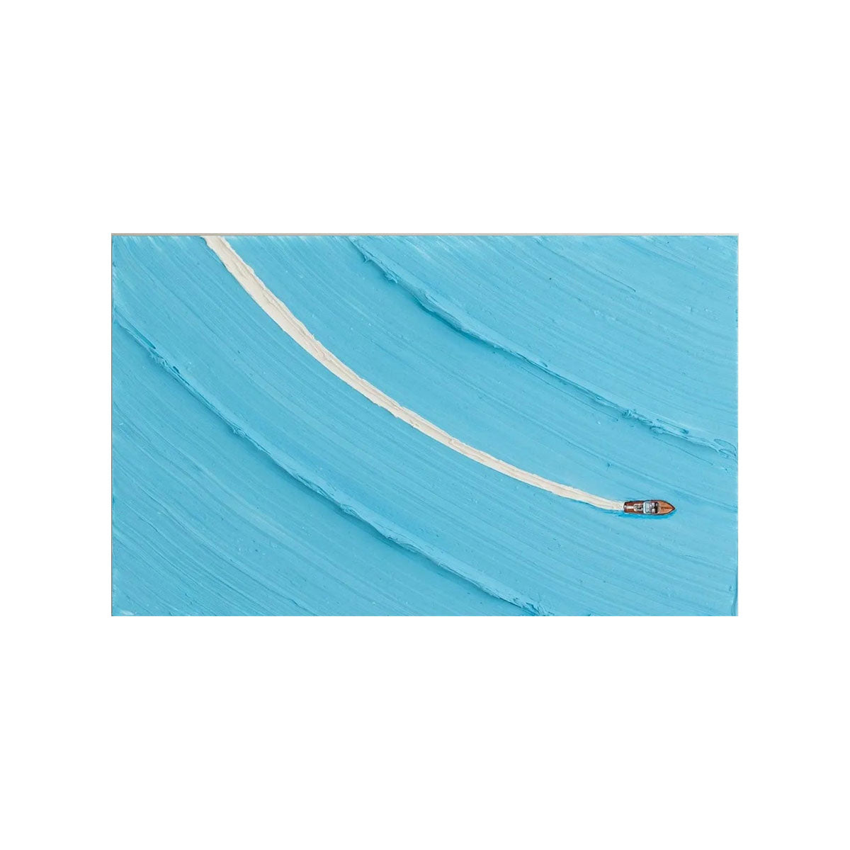 Azure Wake Minimal Seascape Painting