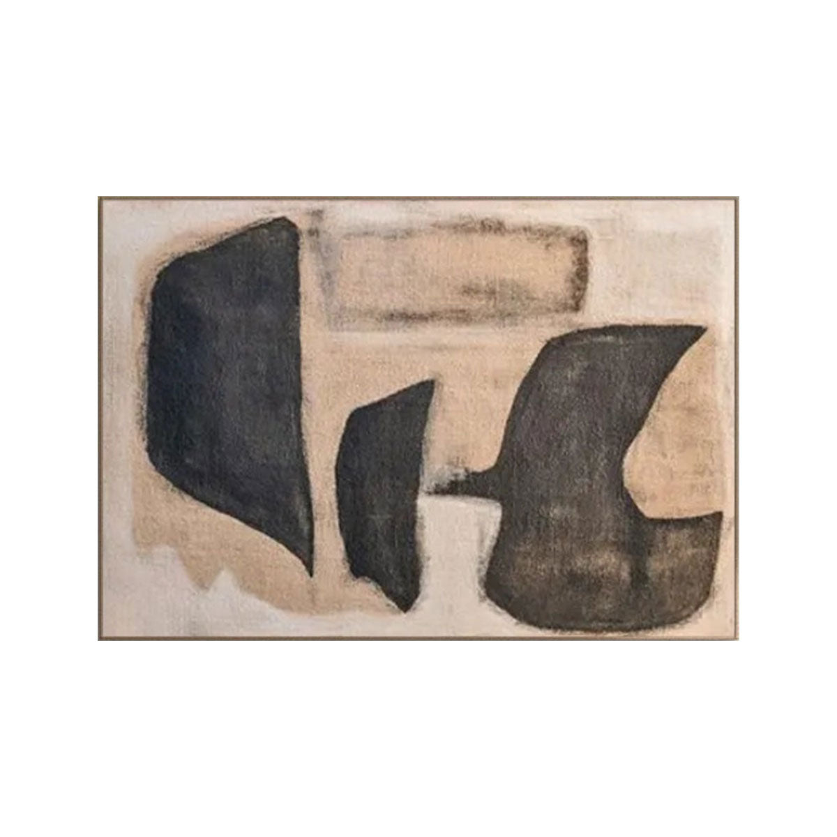 Organic Form Neutral Abstract Painting