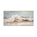 Soft Tide Neutral Seascape Painting