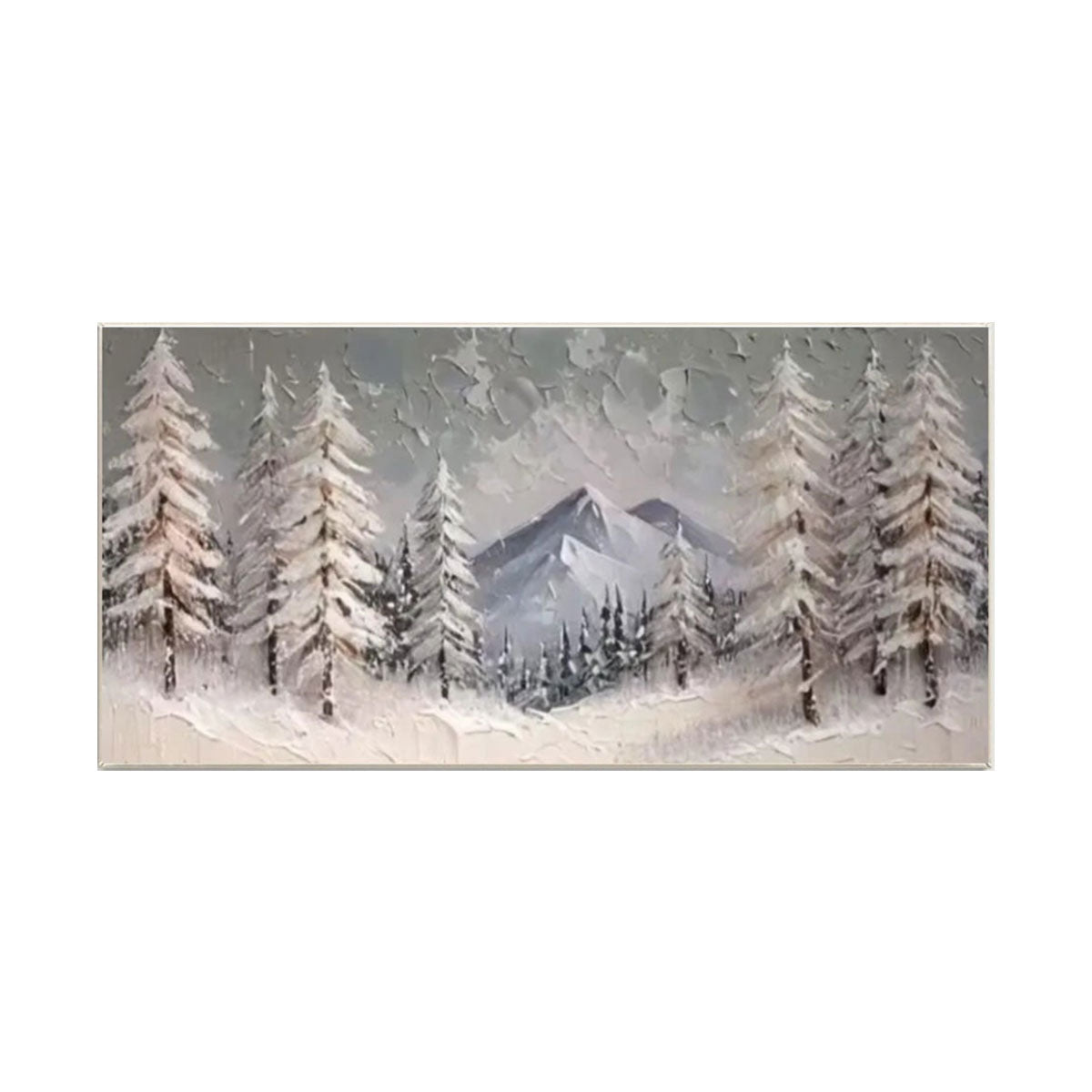 Winter Crest Snowy Forest Painting