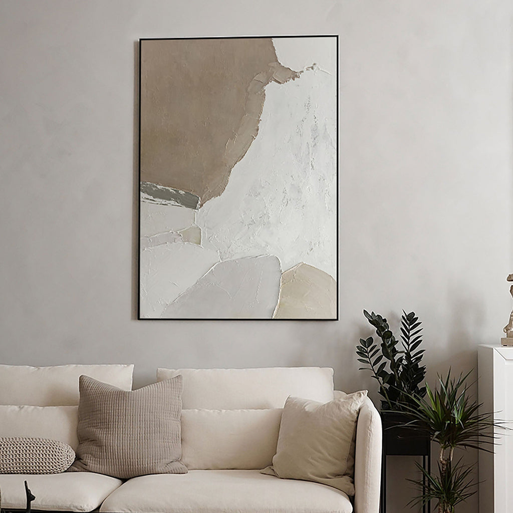 Earthen Layers: A Minimalist Plaster Wall Art for Modern Decor