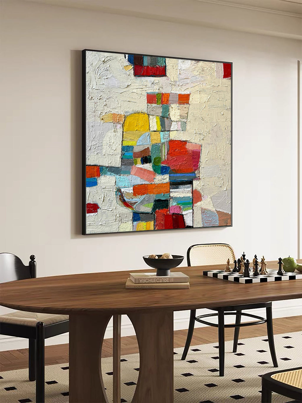Chromatic Balance Geometric Abstract Painting