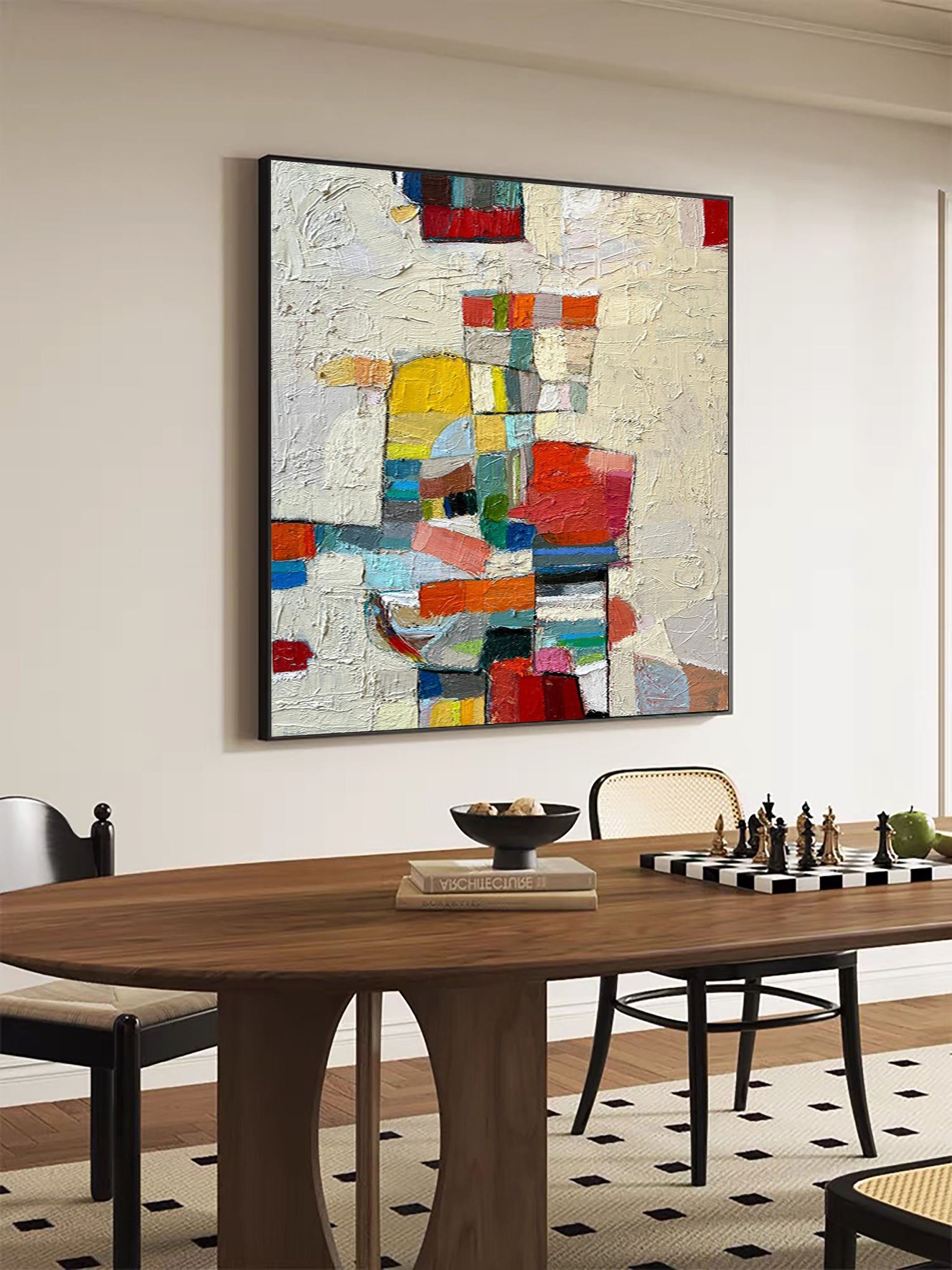 Chromatic Balance Geometric Abstract Painting