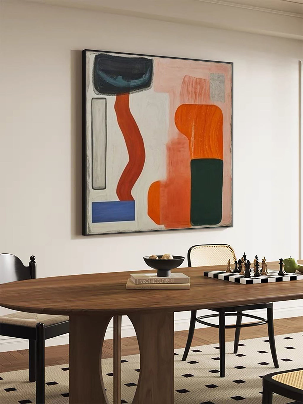 Ember Rhythm Geometric Abstract Painting