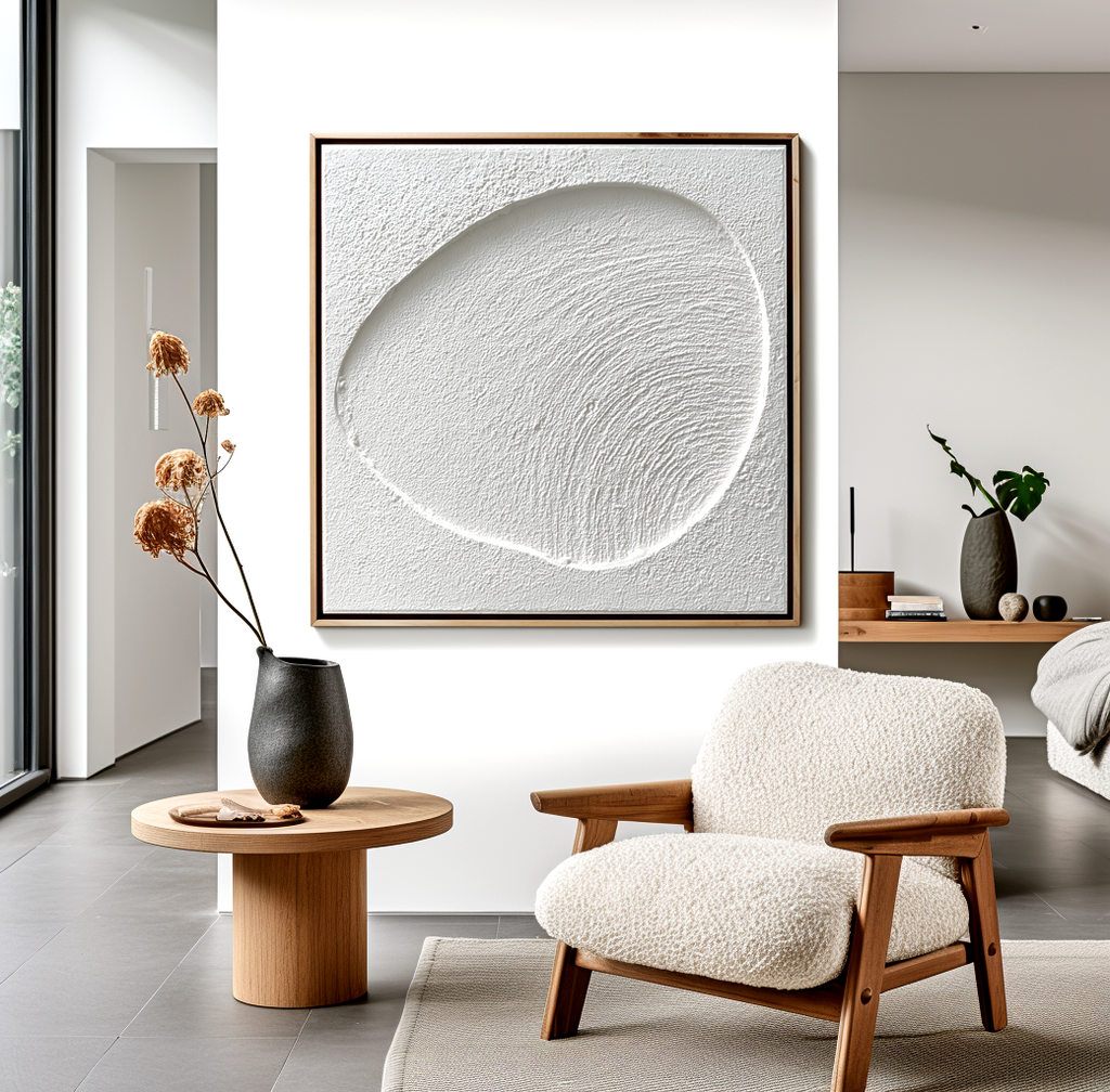 Minimalist White Textured Painting #ART24