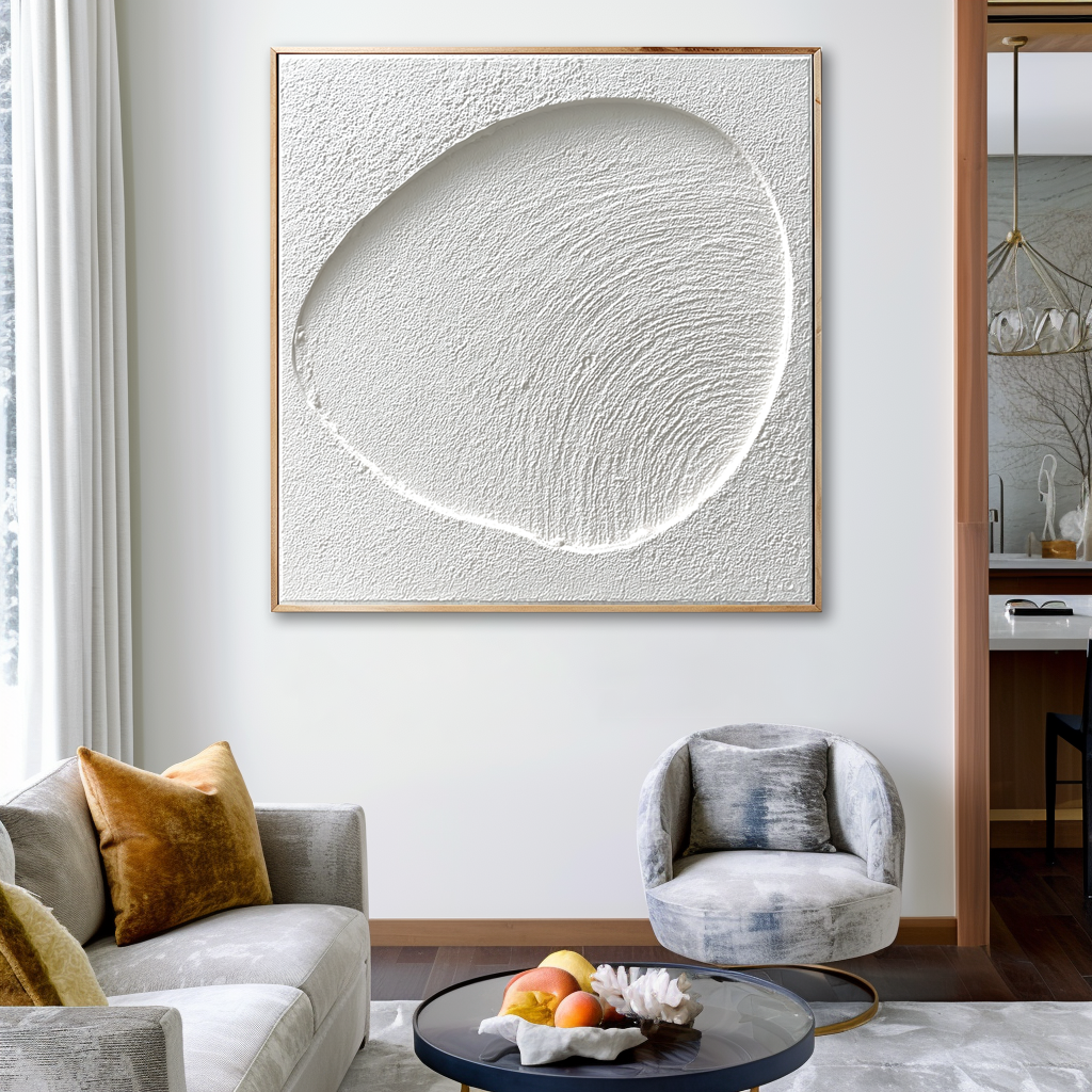 Minimalist White Textured Painting #ART24