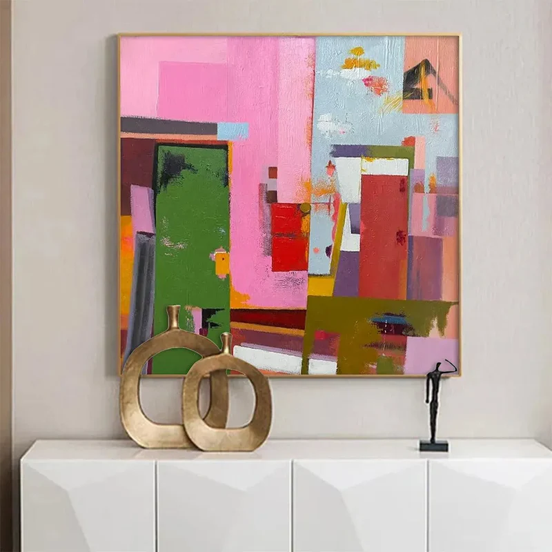 Vibrant Geometric Abstract Painting