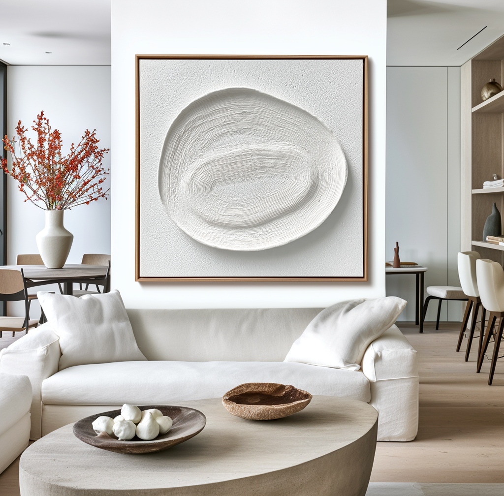Minimalist White Relief Painting #ART25