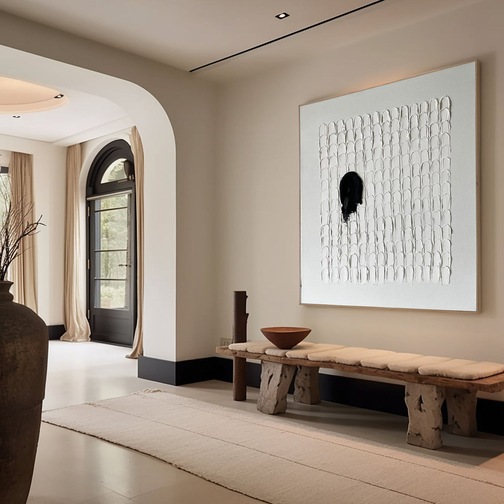 Monochrome Contrast Minimal Texture Painting