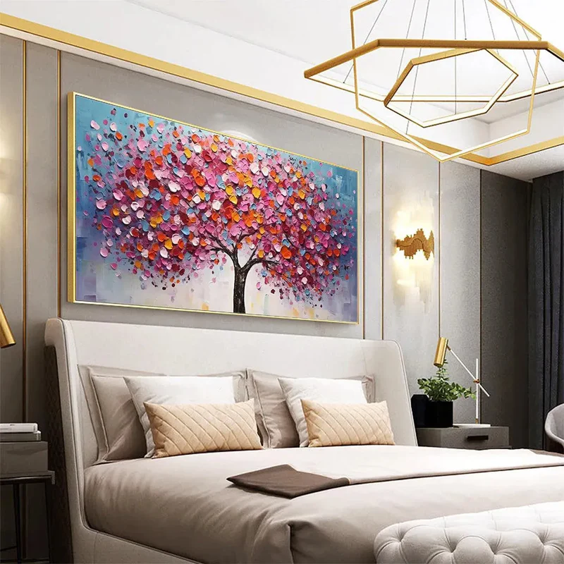 Colorful Tree Textured Painting
