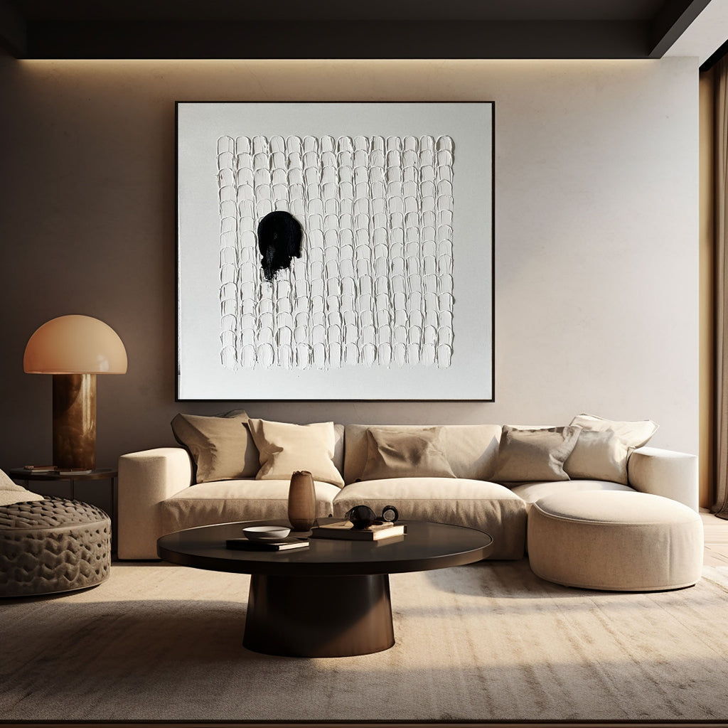 Monochrome Contrast Minimal Texture Painting