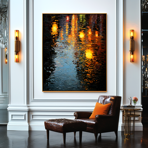 Abstract Night Reflection Painting #ART29