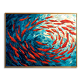 Red Fish Abstract Ocean Painting #ART02