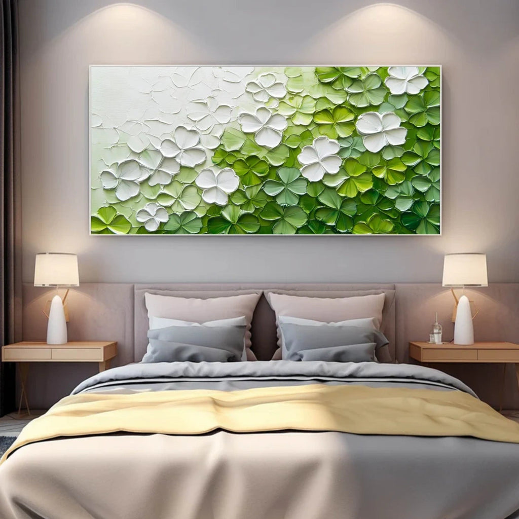 Emerald Bloom Flow Abstract Painting