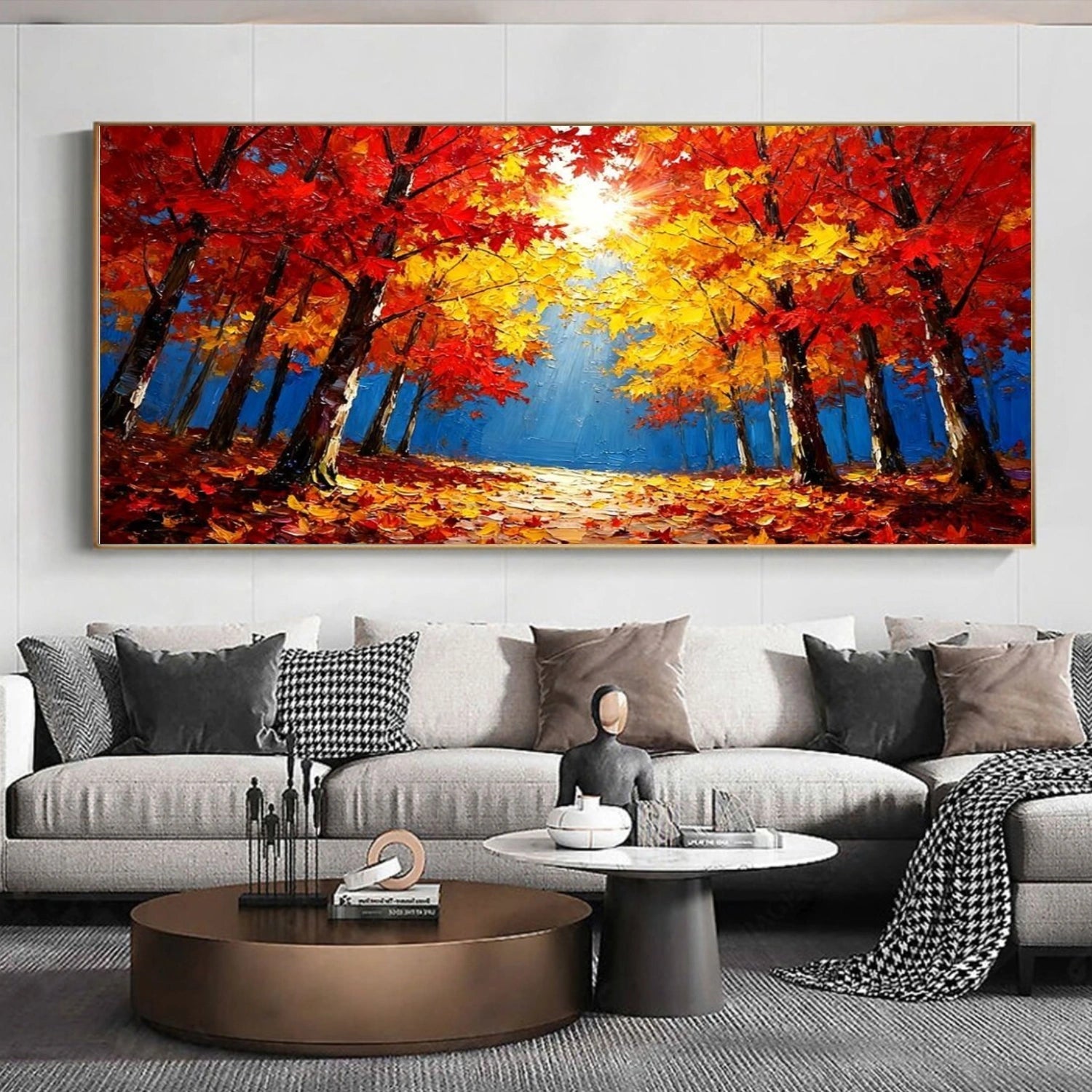 Radiant Maple Avenue Abstract Painting