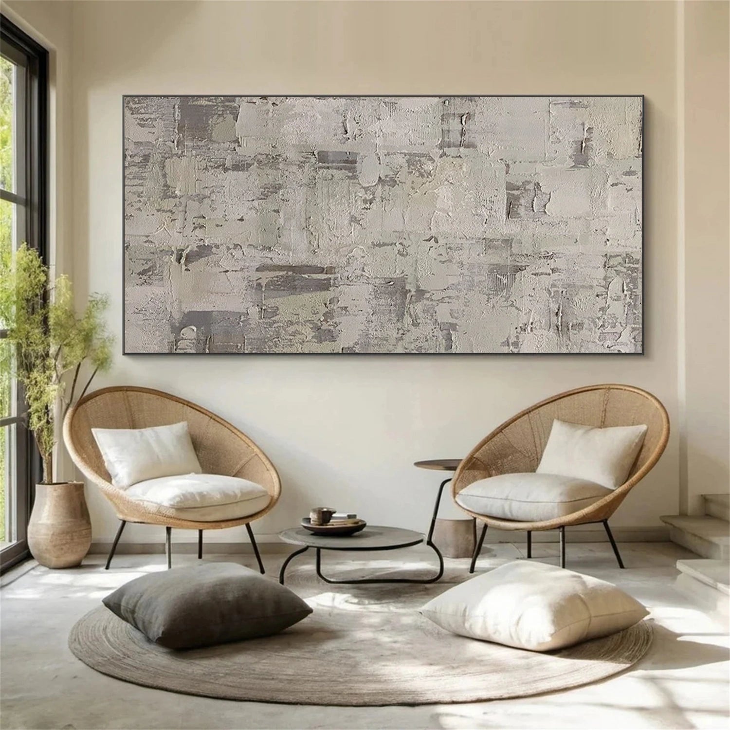 Neutral Textured Abstract Painting