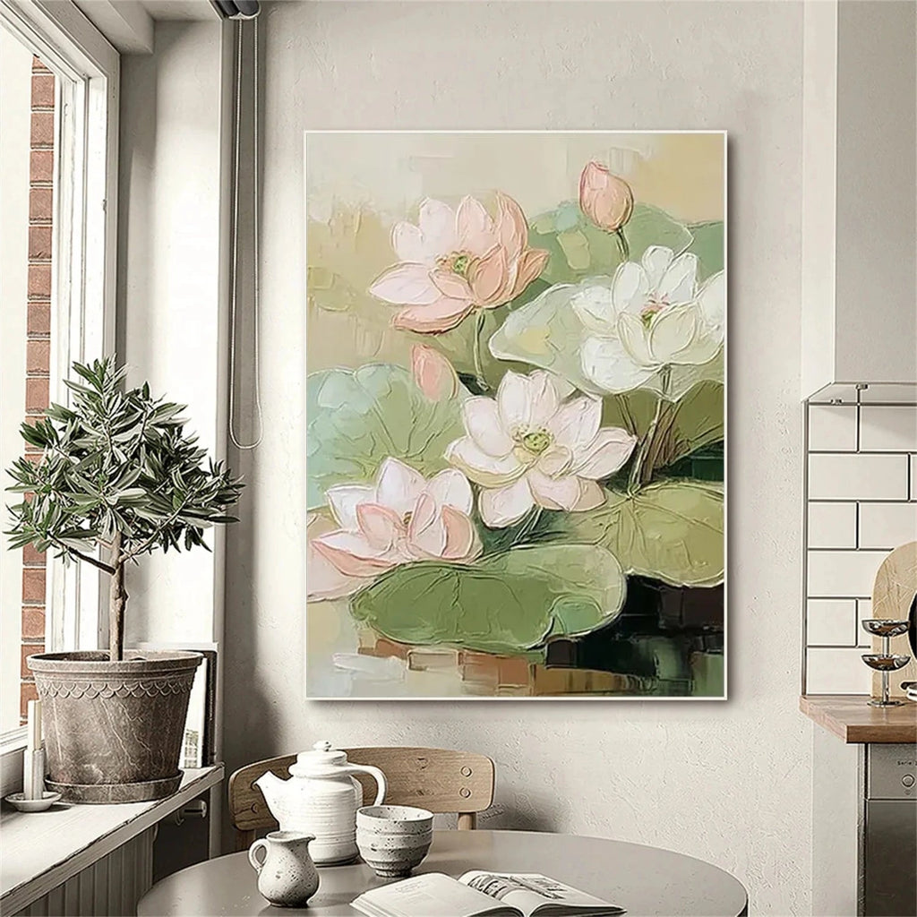 Gentle Lotus Harmony Abstract Painting