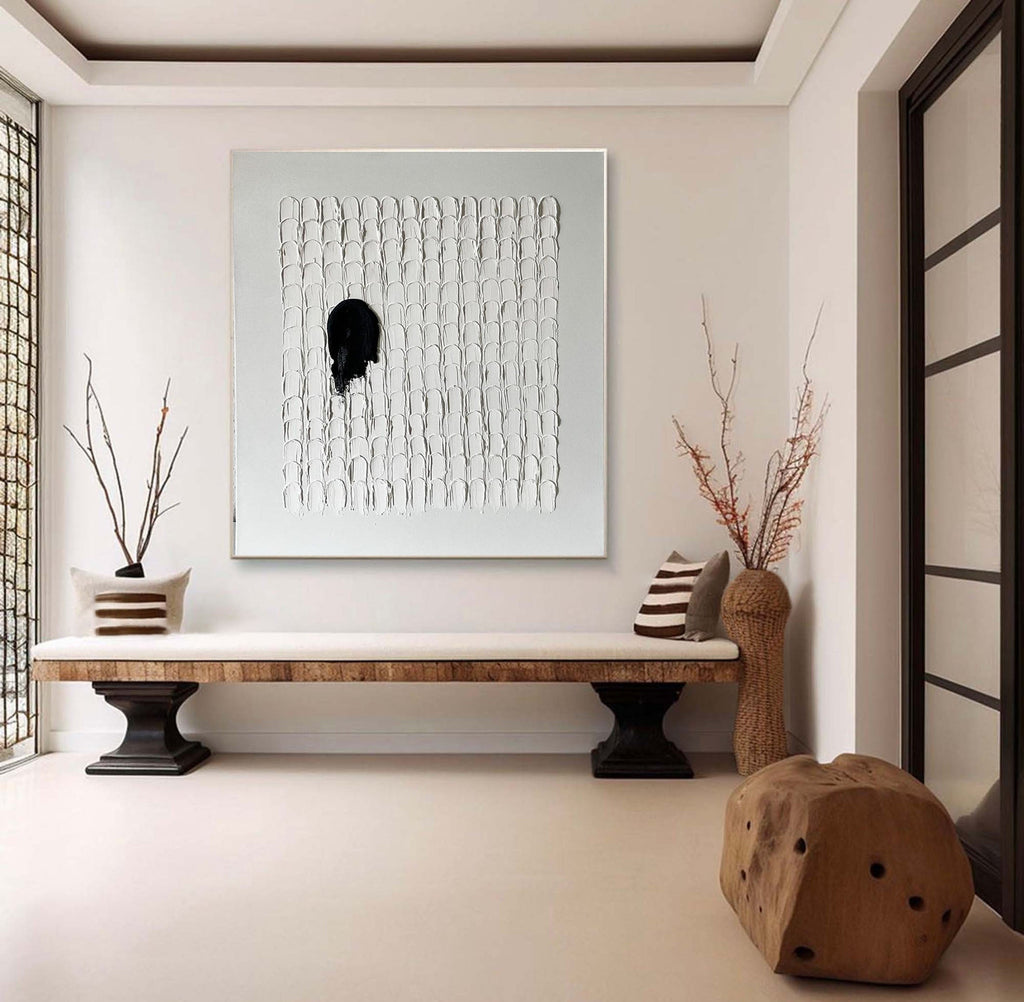 Monochrome Contrast Minimal Texture Painting