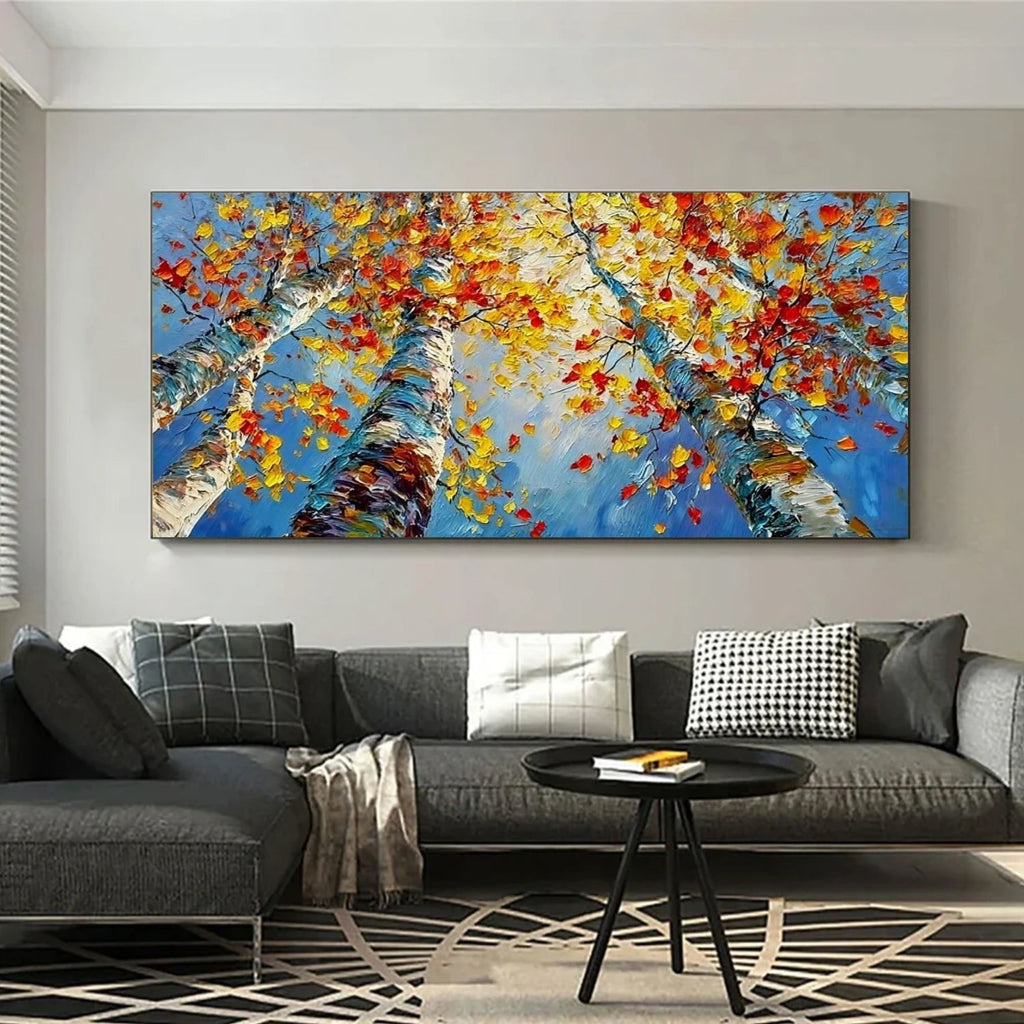 Skyward Autumn Whisper Abstract Painting