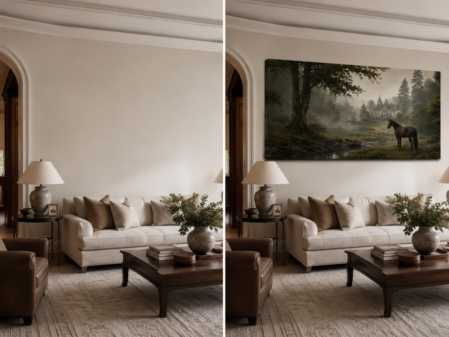 Old Money European Estate Landscape Painting