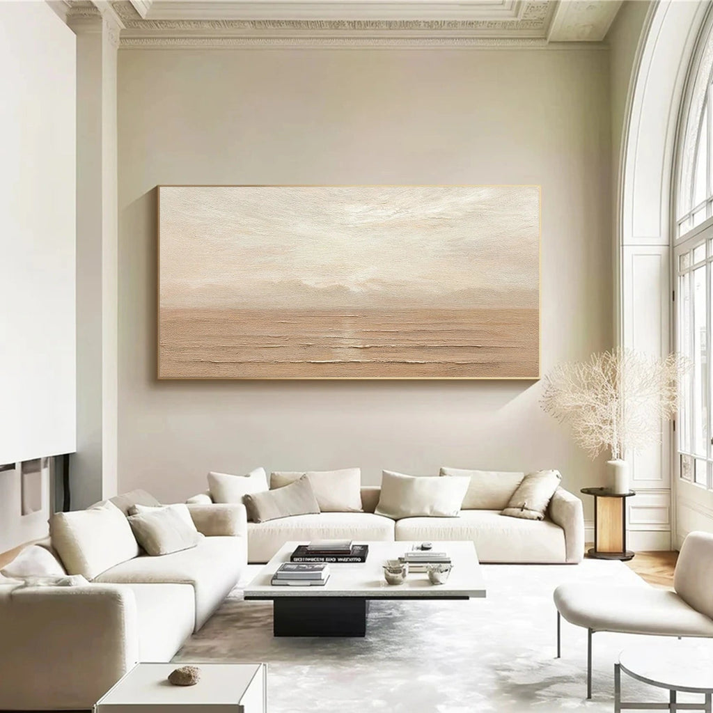 Soft Dune Calm Neutral Abstract Painting