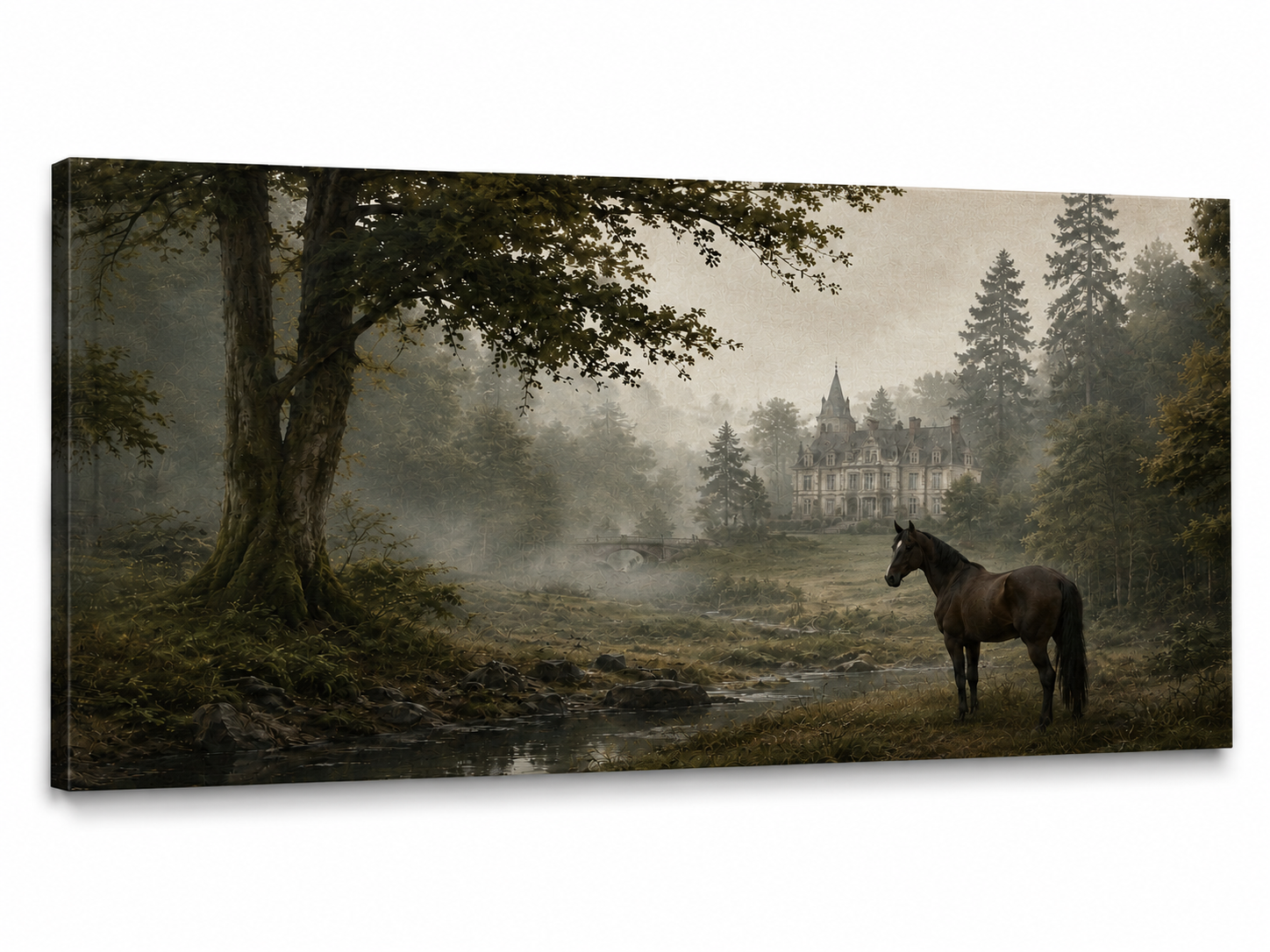 Old Money European Estate Landscape Painting