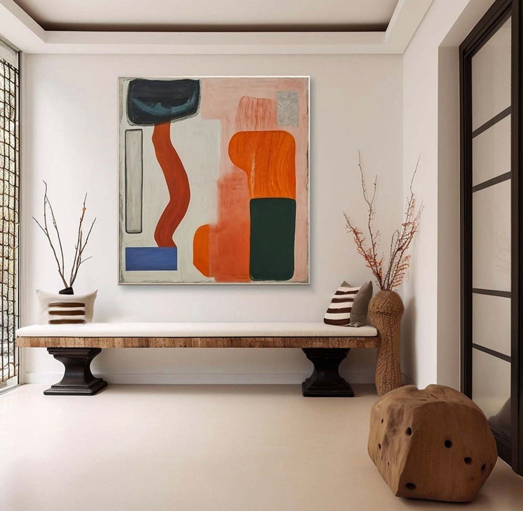 Ember Rhythm Geometric Abstract Painting