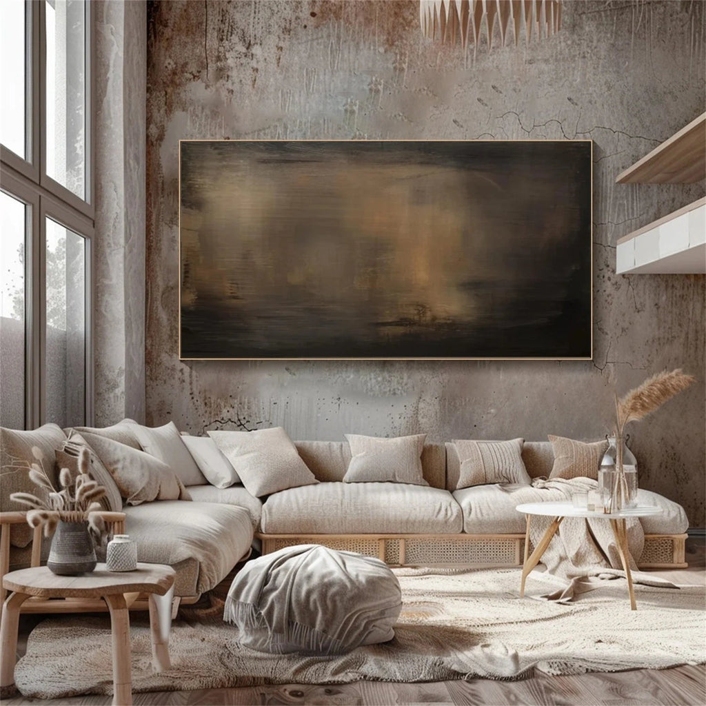 Midnight Ember – Dark Ambience Abstract Painting