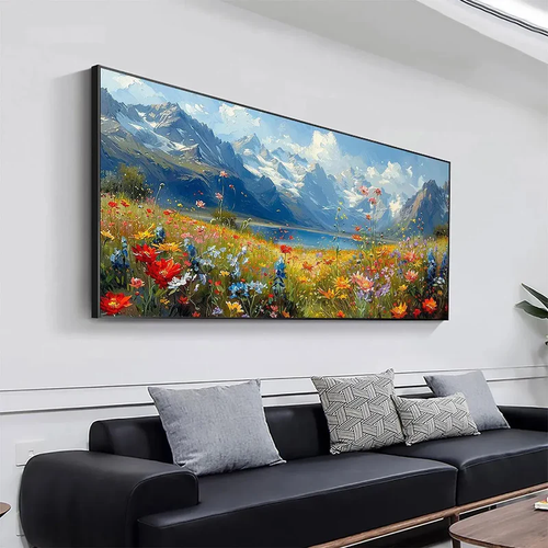Blooming Valley Landscape Oil Painting