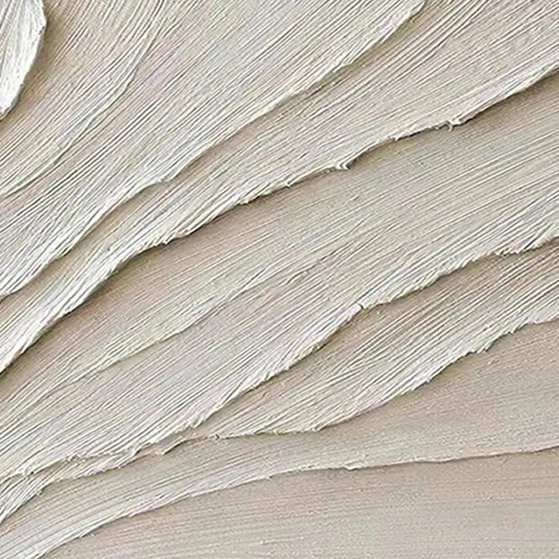 Serene Waves Beige Textured Abstract Painting