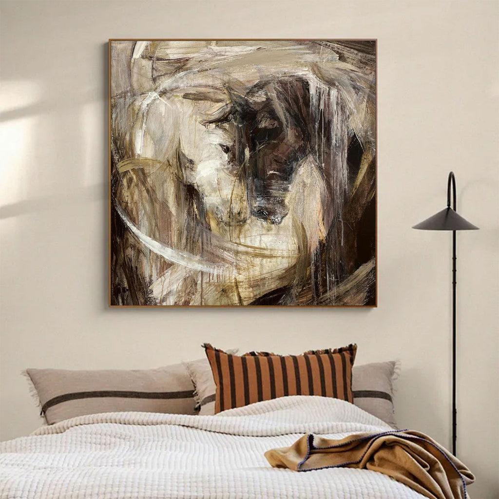 Veiled Echo Abstract Portrait Painting