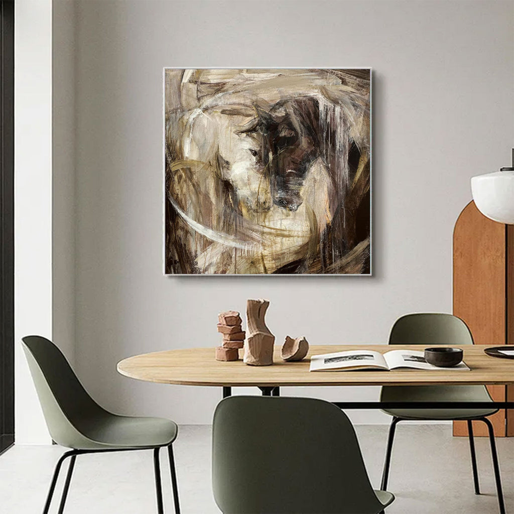 Veiled Echo Abstract Portrait Painting