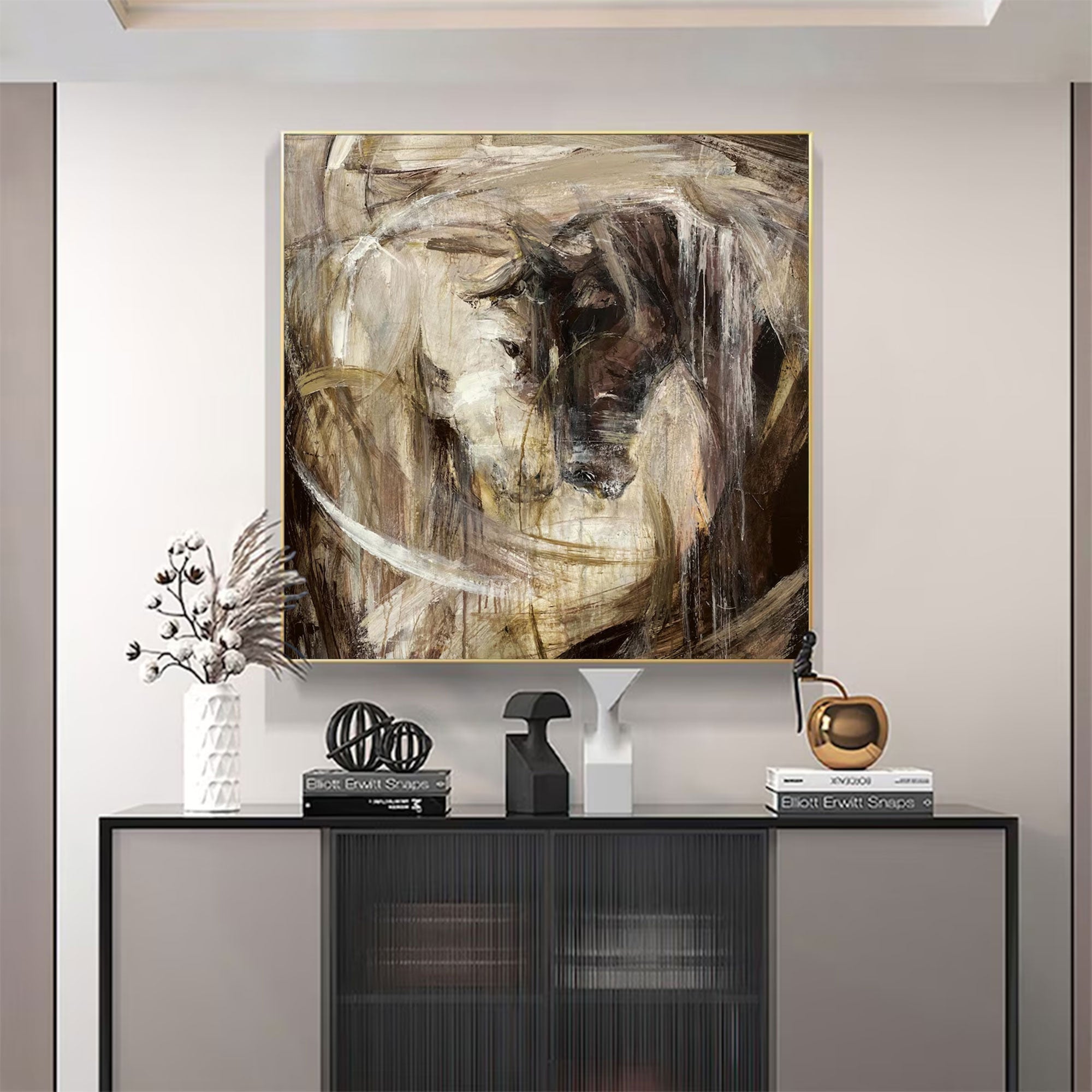 Veiled Echo Abstract Portrait Painting